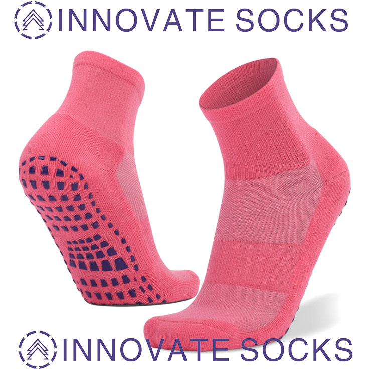 Profissional Não Deslizamento Thick Terry Bottom Trampoline Socks Sweat-Absorbent Adult Floor Socks in Stock