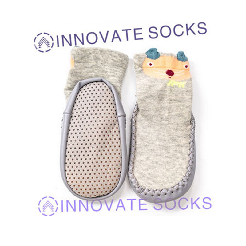 Meias personalizadas anti-Slip Floor Baby Gule Toddler Socks