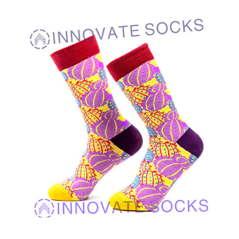 Atraível Dreamy Colorful Cartoon Cotton Socks Tube Happy Socks