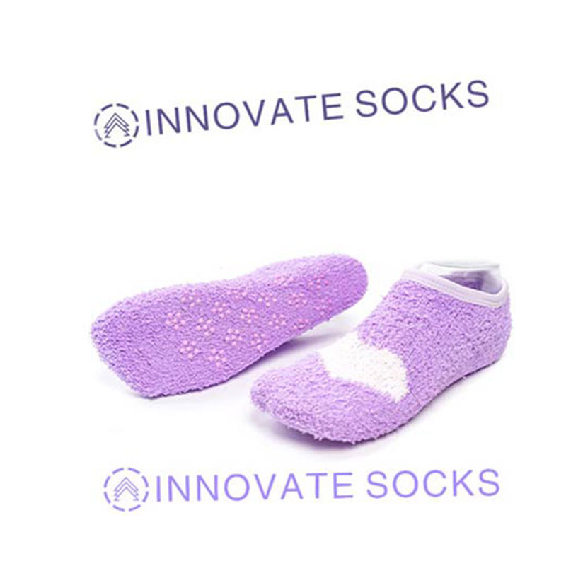 Coral Fleece com Bowknot Indoor Cute Slipper Socks
